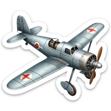 avion antiguo sticker