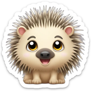 cute porcupine sticker