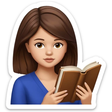 selena gomez is reading a book sticker