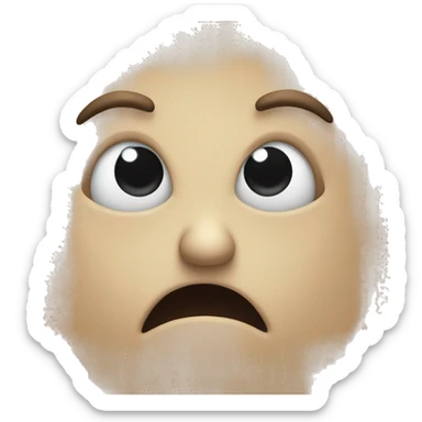 Fear face with had on tje mouth sticker