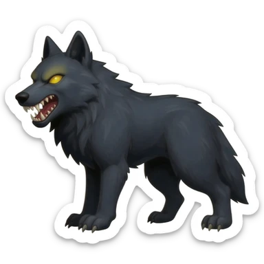 scary wolf sticker