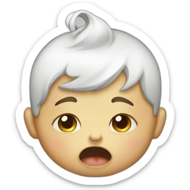 a baby crying because he is hungry sticker