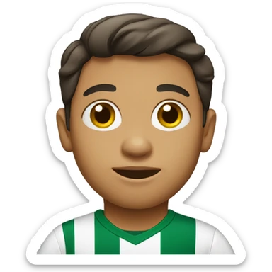 Portuguese boy with sporting shirt sticker