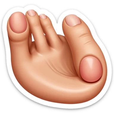 Human toe missing few millimeter of tip portion sticker