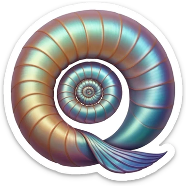 Nautilus shell sticker