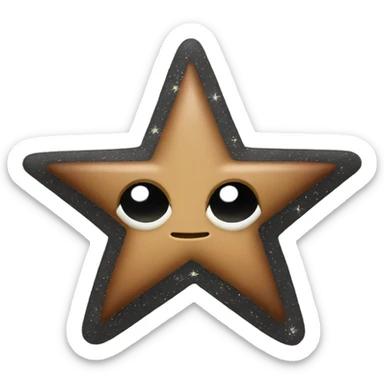 a star with a x'mas hat sticker