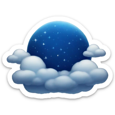 Deep blue sky with stars  sticker