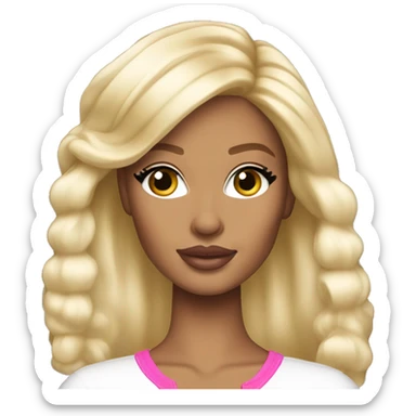 Light skin blonde Barbie baddie  sticker