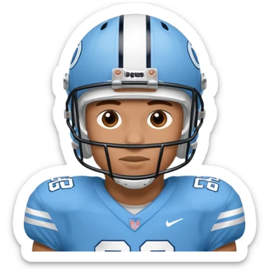 college football player Carolina Blue sticker