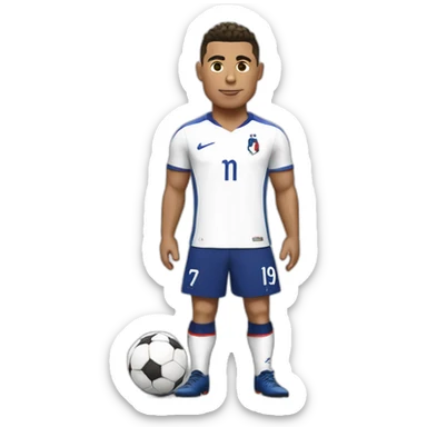 Ronaldo avec maillot de la France sticker