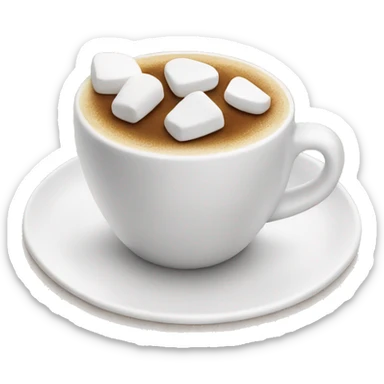 coffee with marshmallows on top sticker