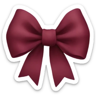 burgundy bow sticker