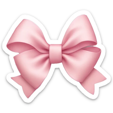 Light pink bow, with a flower on it.  sticker