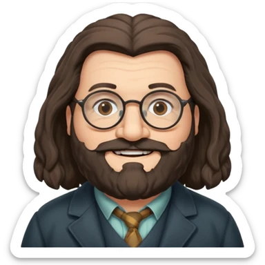 Professor Rubeus Hagrid wearing glasses sticker