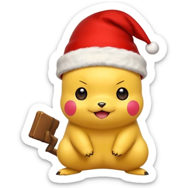 Pikachu de natal sticker