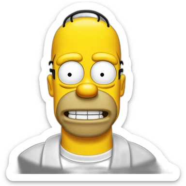 Homer Simpson duff sticker