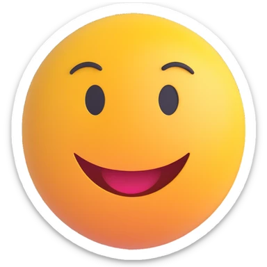 3D smiley emoji, round shape, student studying with friends, yellow color, smiling face sticker