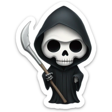 Grim reaper cute sticker