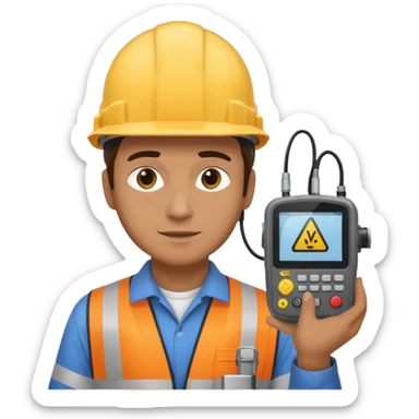 chef opérateur contrôle non destructif homme sticker