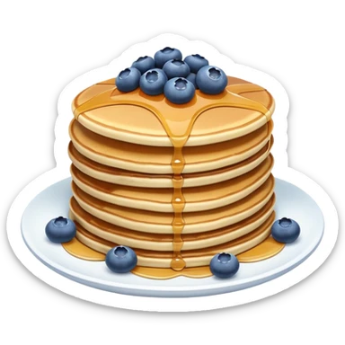Pancakes with blueberries  sticker
