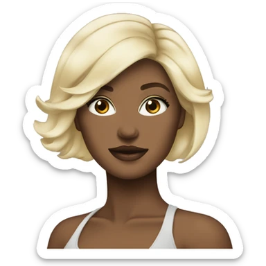 Hourglass thick white Blonde chic sticker