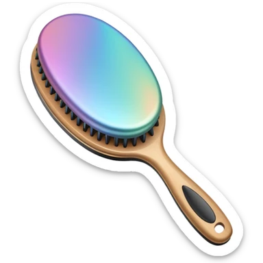 Iridescent hairbrush sticker