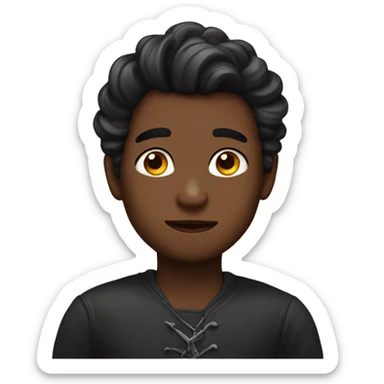 corazon negro roto sticker