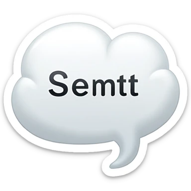 Thought bubble saying “sent” sticker