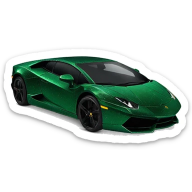 Dark green glitter Lamborghini sticker