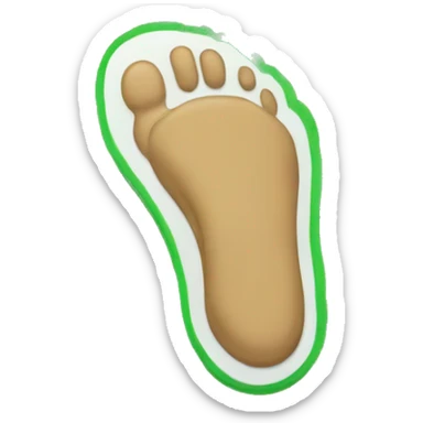 foot stepping on green lawn patch sticker