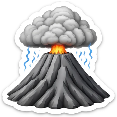 dry volcano, smoke sticker