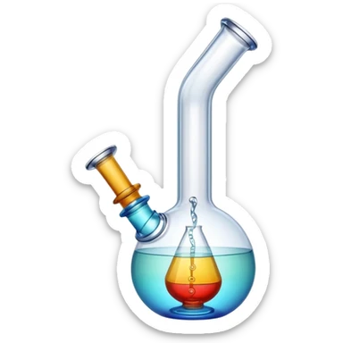 colorful modern glass bong water pipe sticker