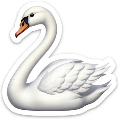 White swan sticker