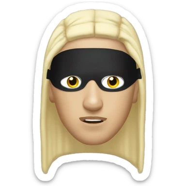 eminem blond hair with eye mask sticker