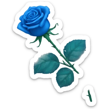 Blue rose sticker