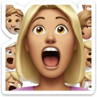 shocked mother reaction sticker