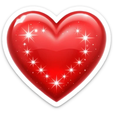 heart with sparkles sticker