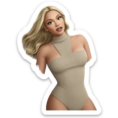 realistic portrait of blonde girl sticker