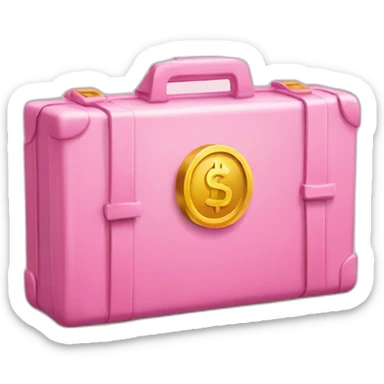 money iin pink case sticker