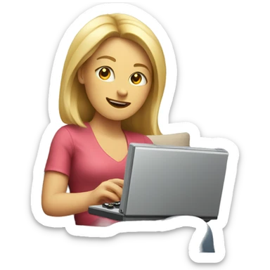 White woman playing the switch on a sofa  sticker