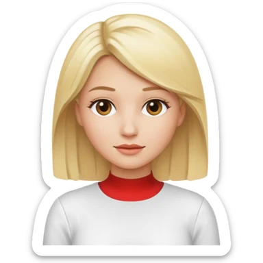 Clean girl Darci style blodie white  sticker