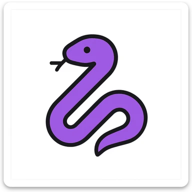 simple and bold purple snake sticker