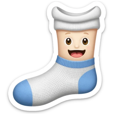 Socked Foot in mouth  sticker