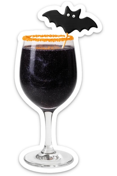 halloween drink, sparkly and trendy, remove background sticker