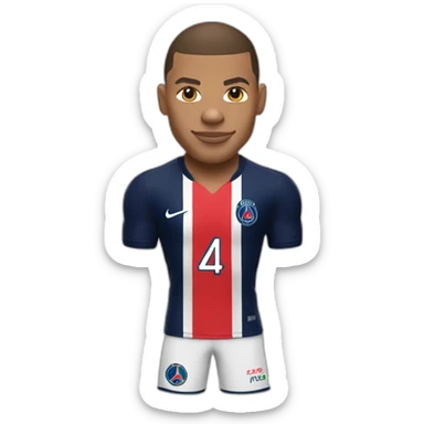 kylian mbappe, psg, buff, world cup, soccer sticker