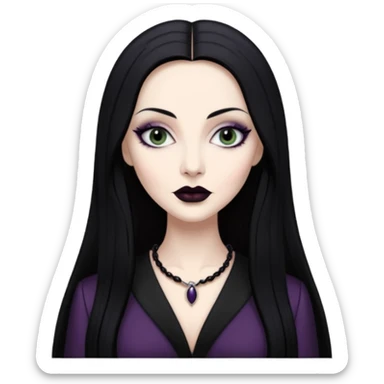 morticia addams sticker