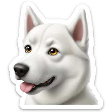 white siberian husky sticker