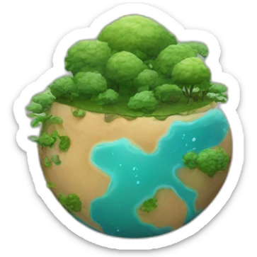 planeta terra com água sticker