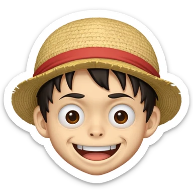 Make luffy emoji sticker