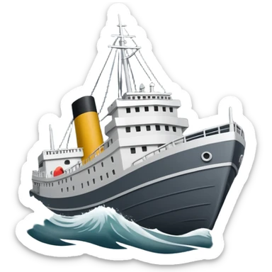 Velero navegando en tormenta sticker